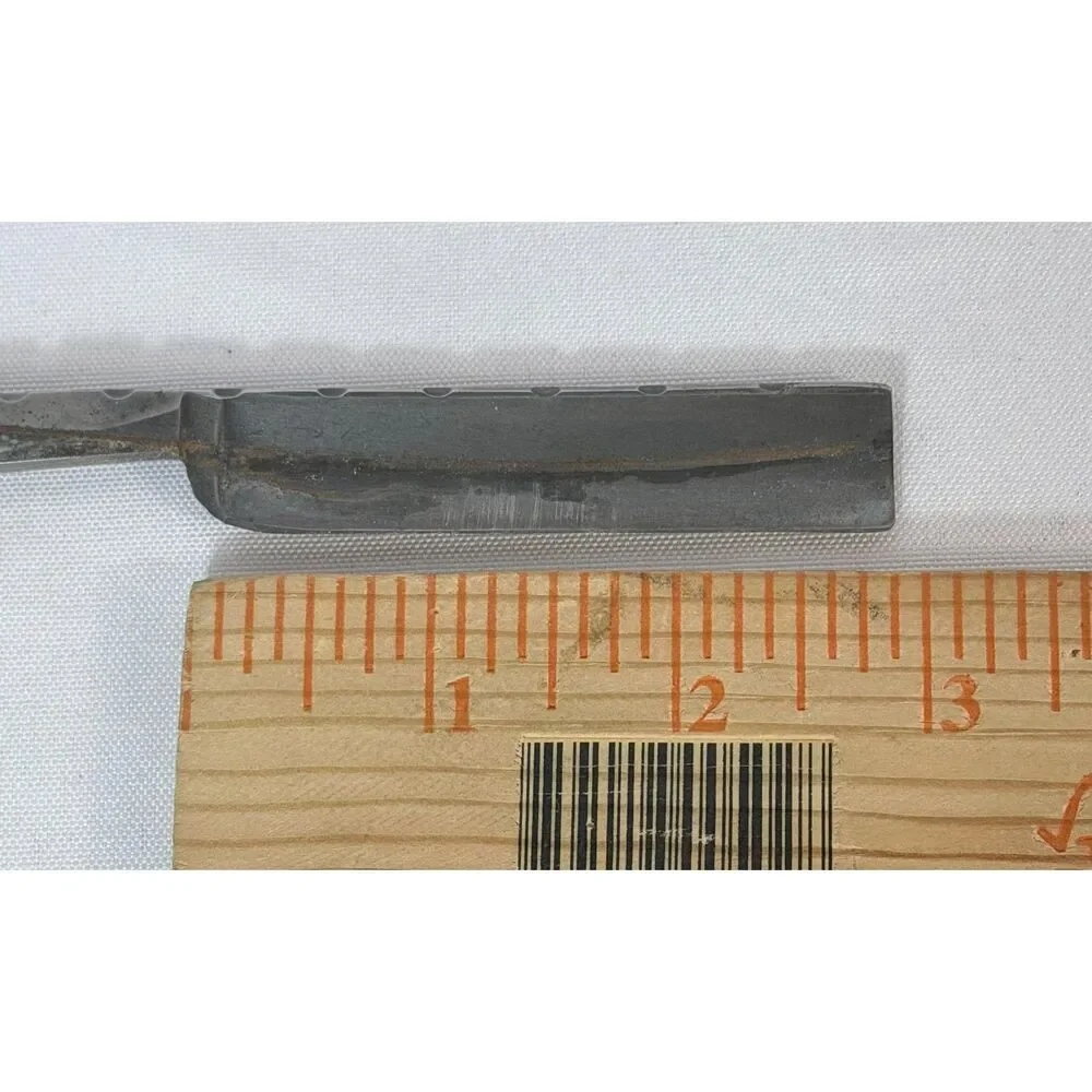 Antique Simmons Keen Kutter Straight Edge Razor Barber Men Wood Handle 3